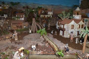 Encendido de la decoración navideña e inauguración del belén canario de Los Llanos  (Foto Francisco Javier Santana)